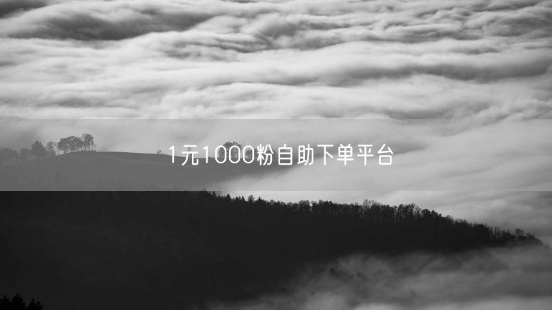 1元1000粉自助下单平台
