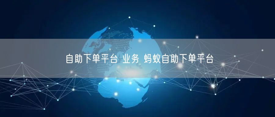 自助下单平台 业务 蚂蚁自助下单平台