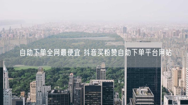 自助下单全网最便宜 抖音买粉赞自助下单平台网站