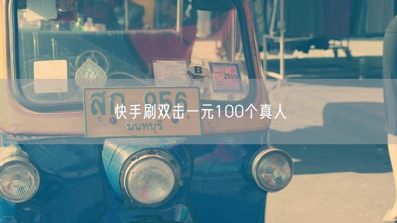 快手刷双击一元100个真人